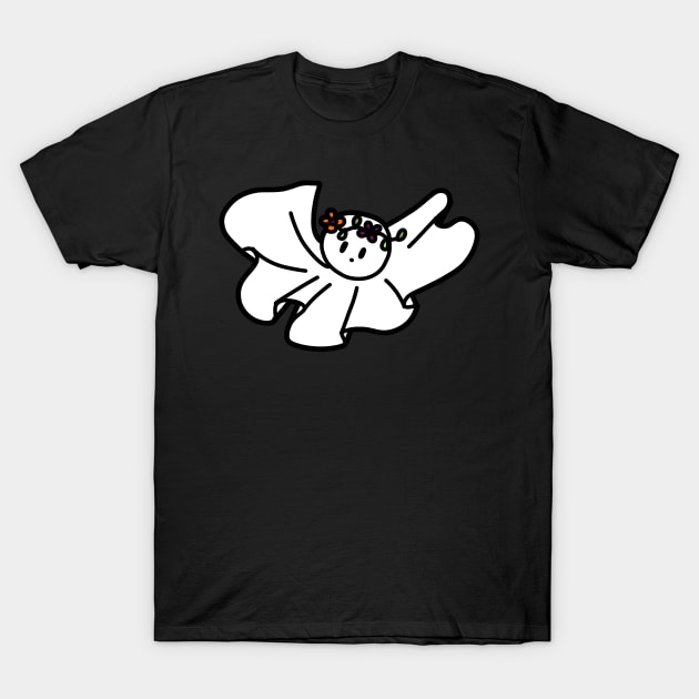 Flower Crown Ghost T-Shirt by saradaboru